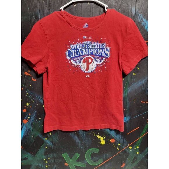 Majestic Other - Philadelphia Phillies 2008 World Series Tee SZ M #078‎